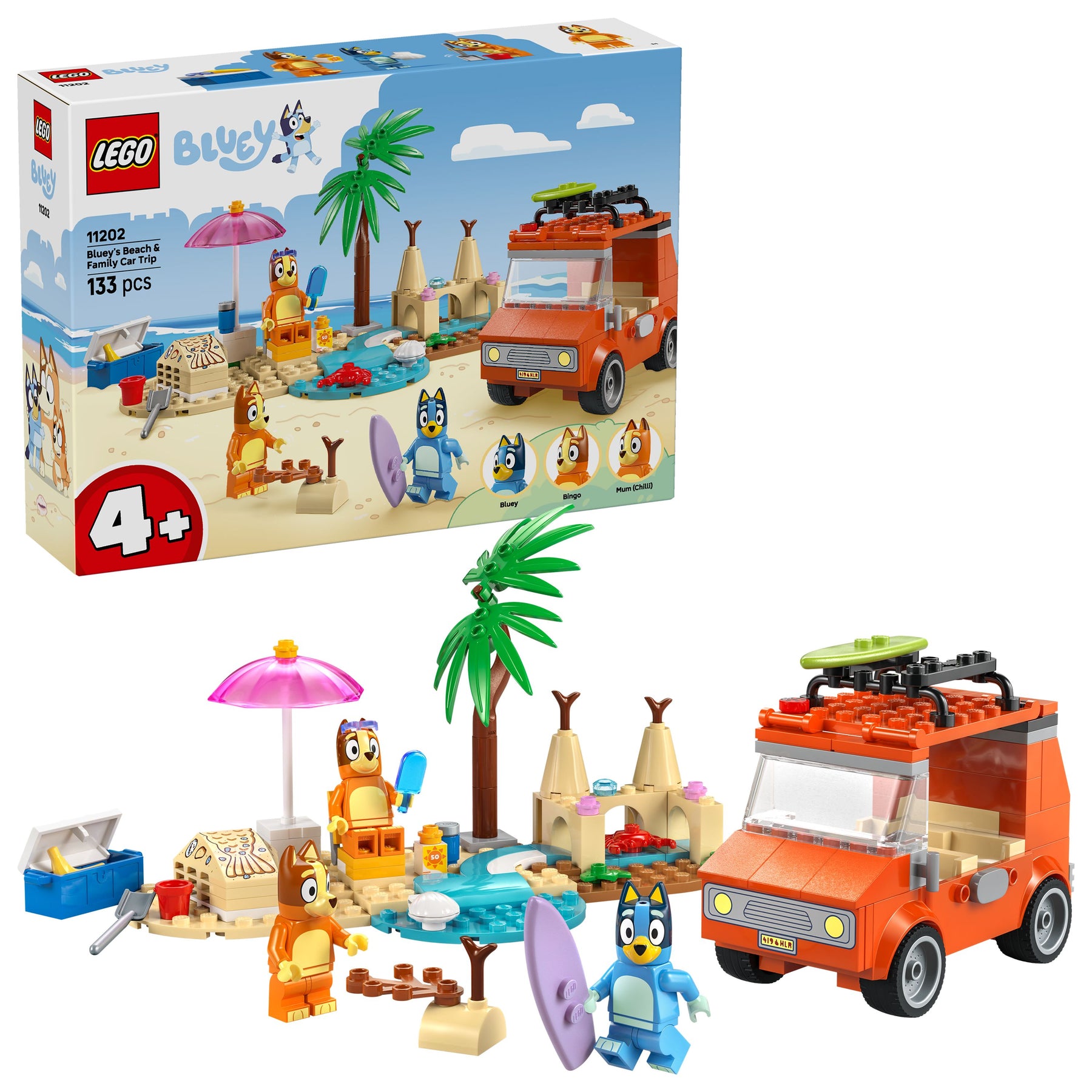 LEGO 11202 Bluey: Bluey’s Beach & Family Car Trip