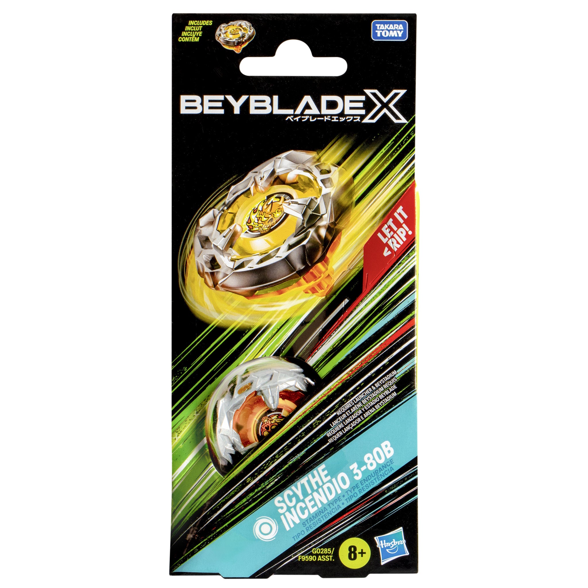 Beyblade X Scythe Incendio 3-80B Booster Pack Set – Toyworld NZ
