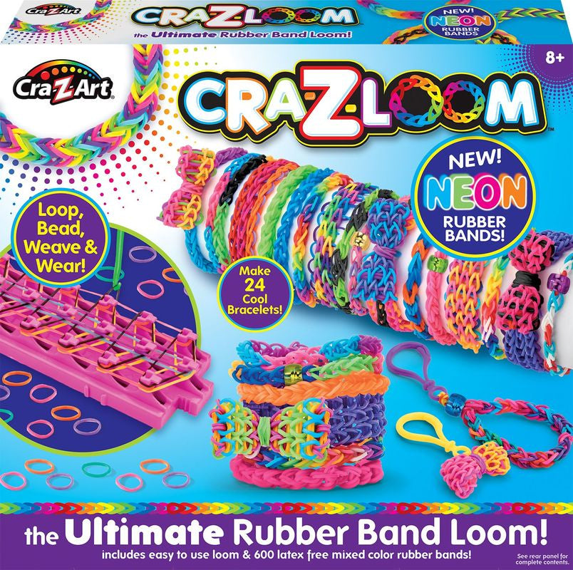 Cra-Z-Art Cra-Z-Loom The Ultimate Rubber Band Loom Neon Rubber