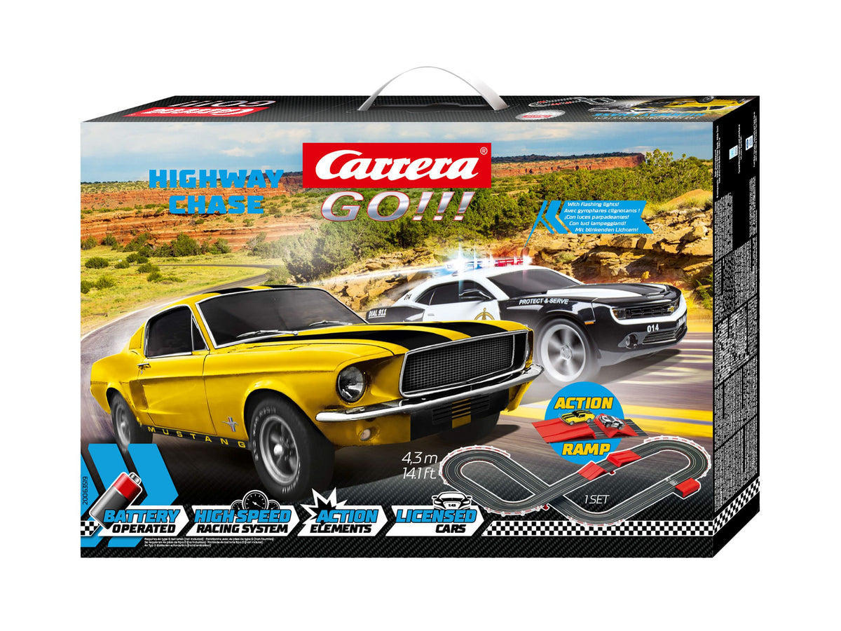 Carrera Go!!! Highway Chase Battery Operated Slot Car Set Toyworld NZ