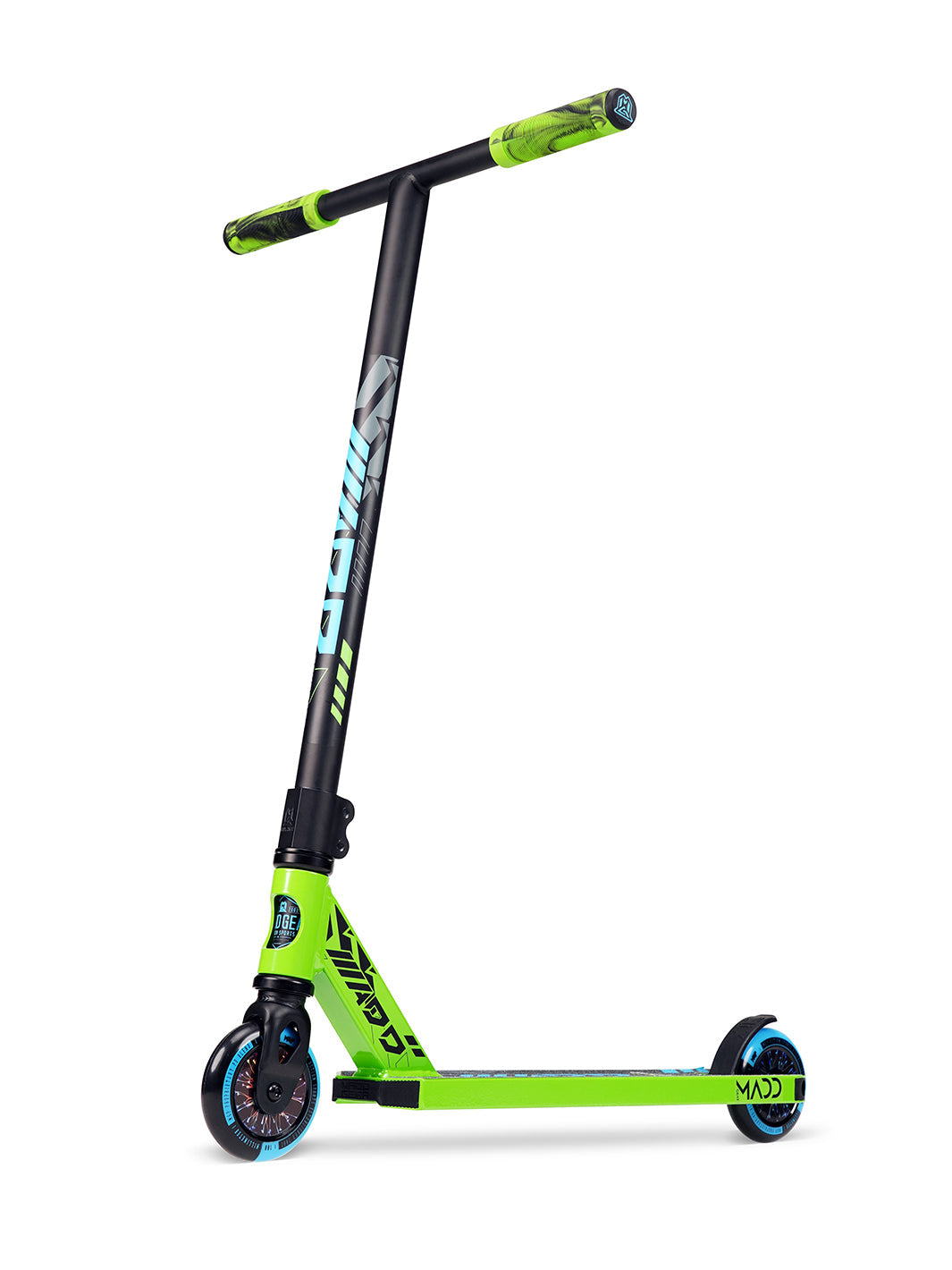 madd gear roller Madd Gear Kick Howler Stunt Scooter Green/Blue – Toyworld NZ