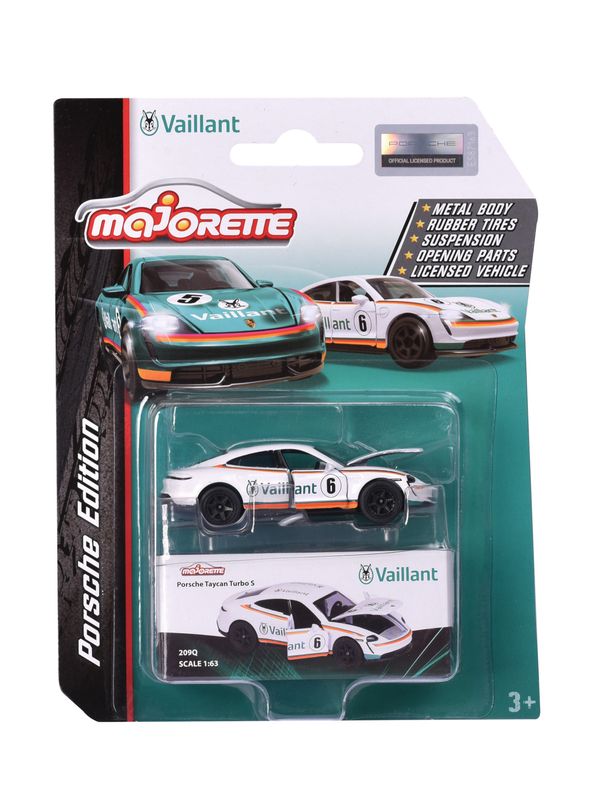 Majorette Deluxe Porsche Taycan Turbo White – Toyworld NZ