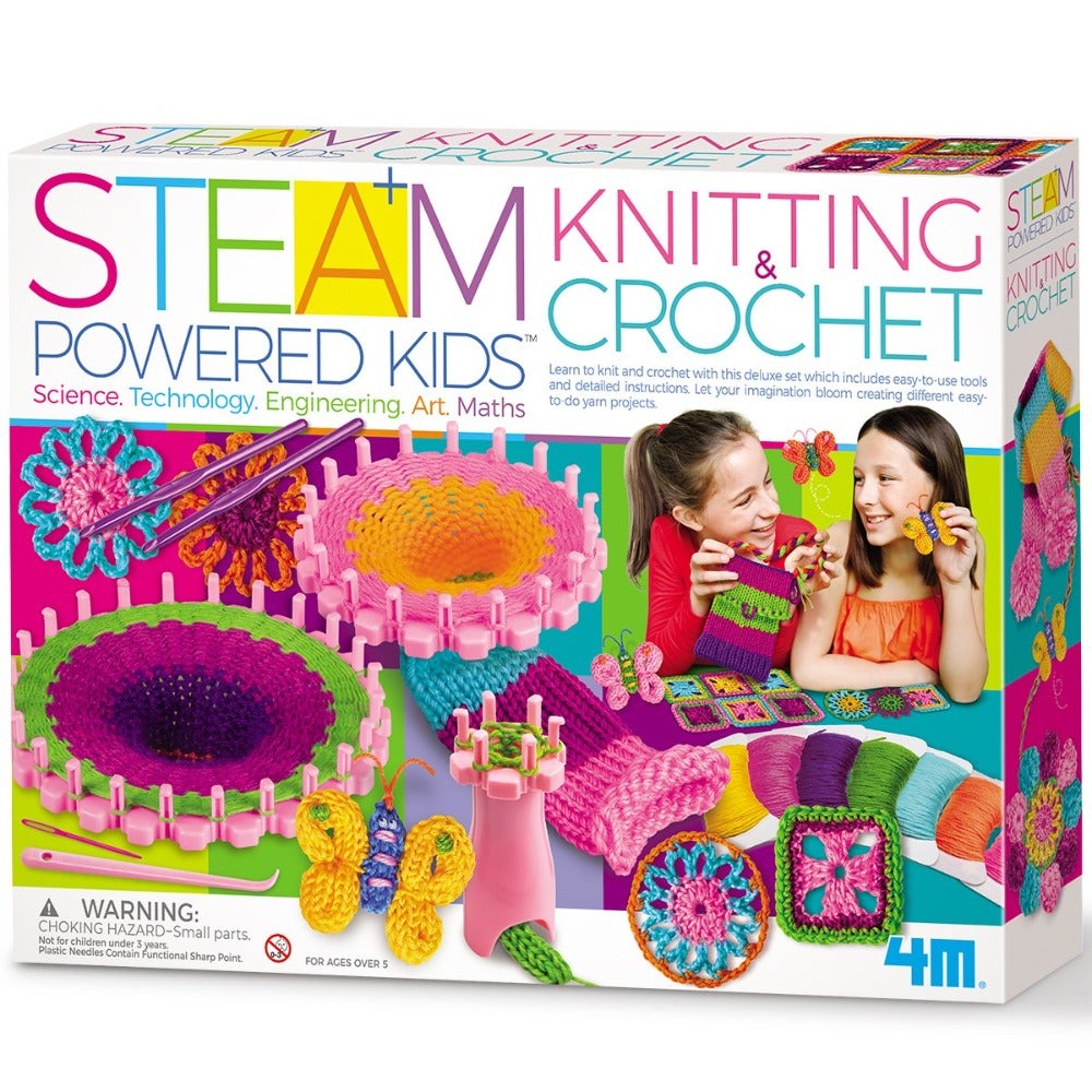 4M Steam Powered Kids Knitting Crochet – Toyworld NZ