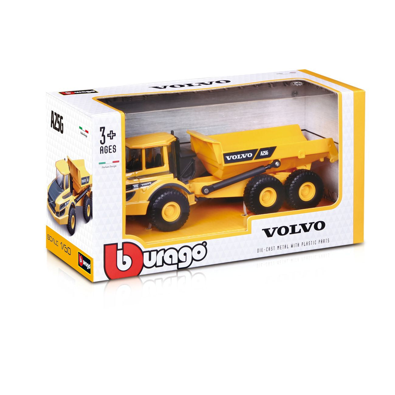 Bburago 1:50 Volvo Construction Vehicle A25G Dump Truck – Toyworld NZ