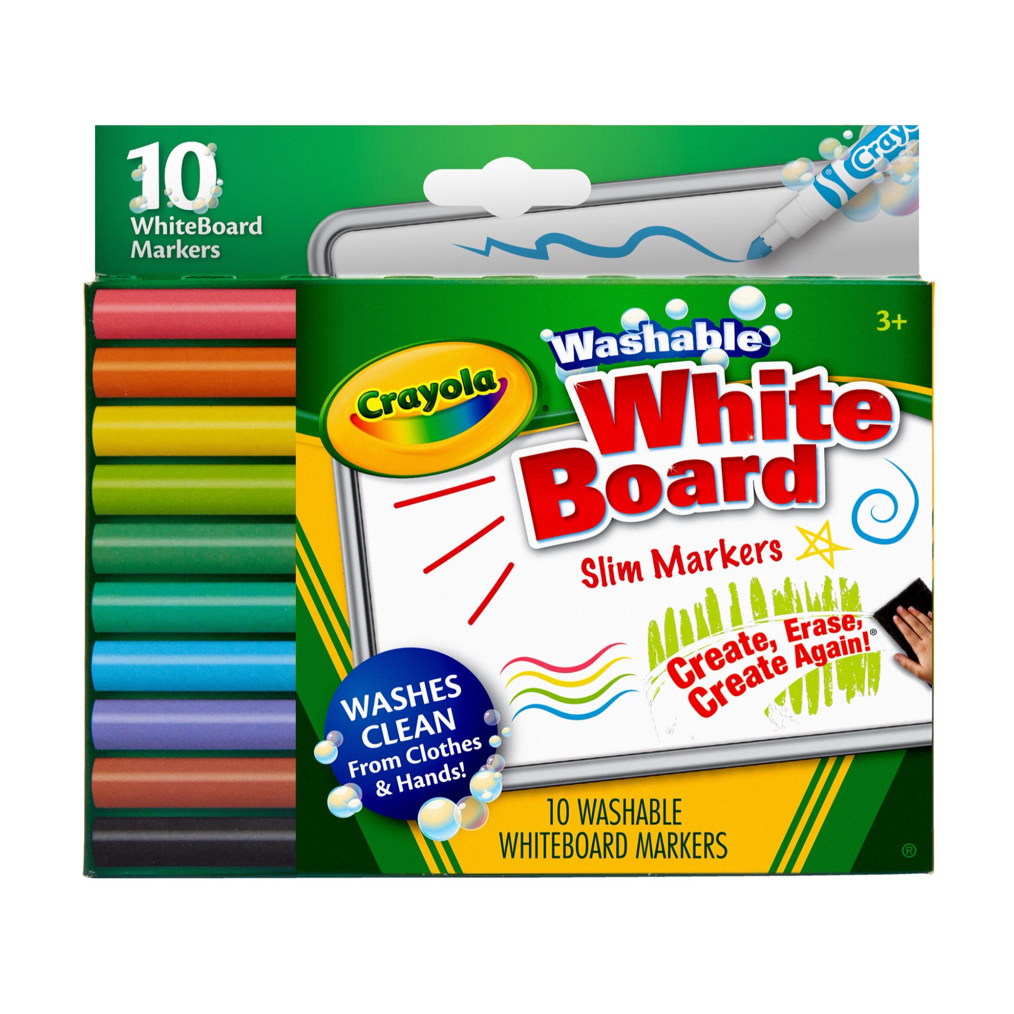 Crayola Washable Dry Erase Slim Markers 10 Pack – Toyworld NZ - Main Image