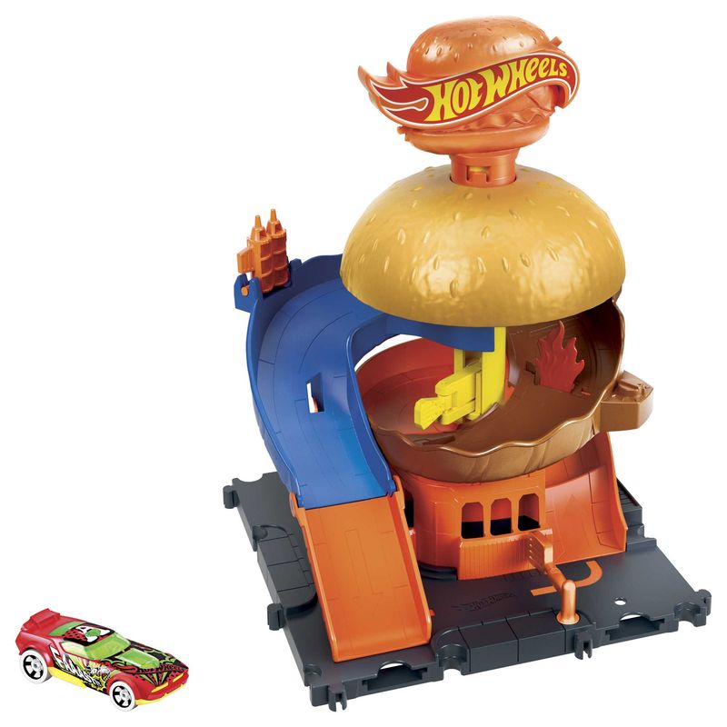 Hot Wheels City Downtown Burger Drive-Thru Playset – Toyworld NZ