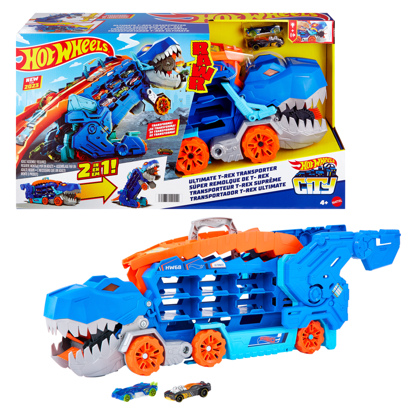 Hot Wheels City Ultimate T-Rex Transporter – Toyworld NZ