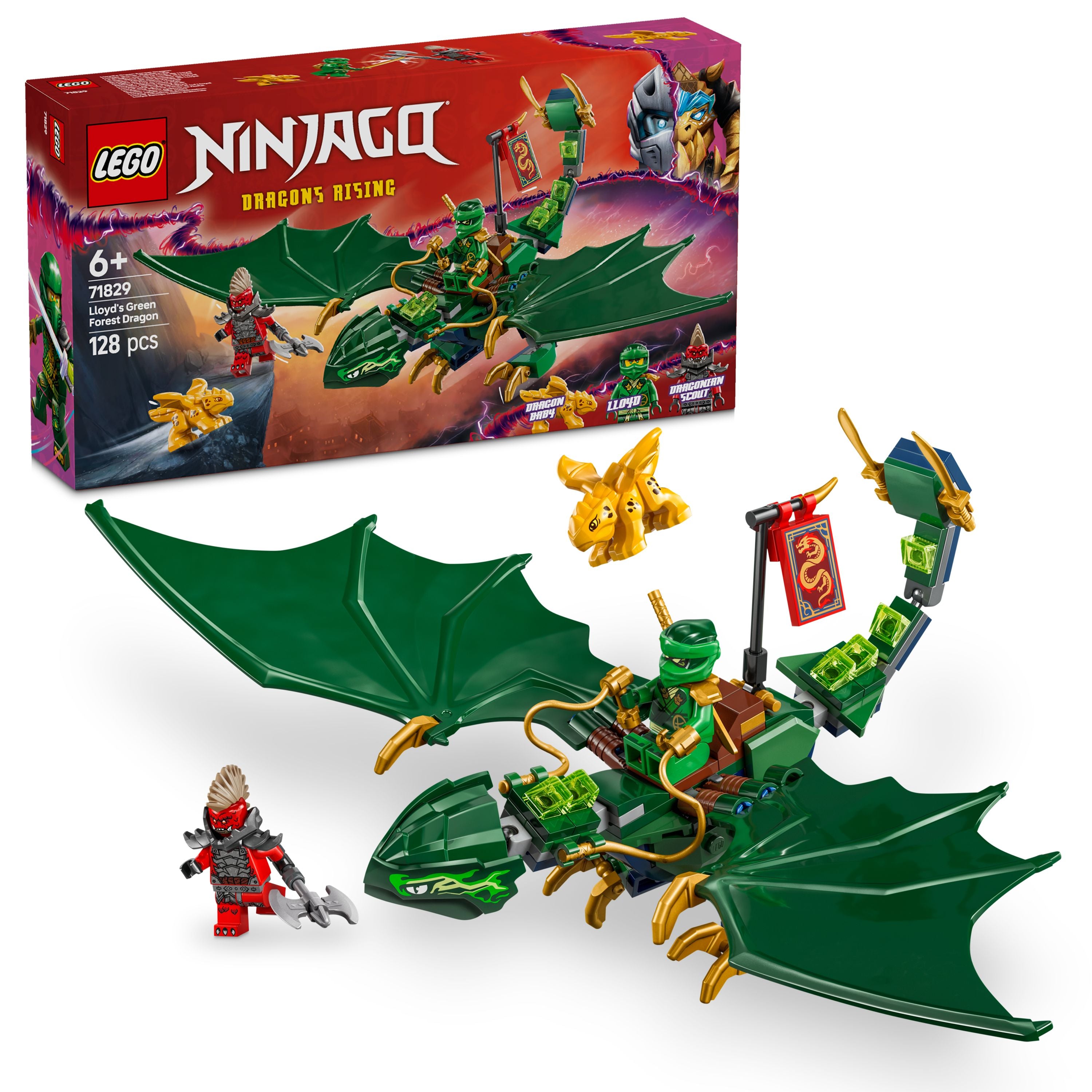 LEGO 71829 NINJAGO Lloyd's Green Forest Dragon – Toyworld NZ