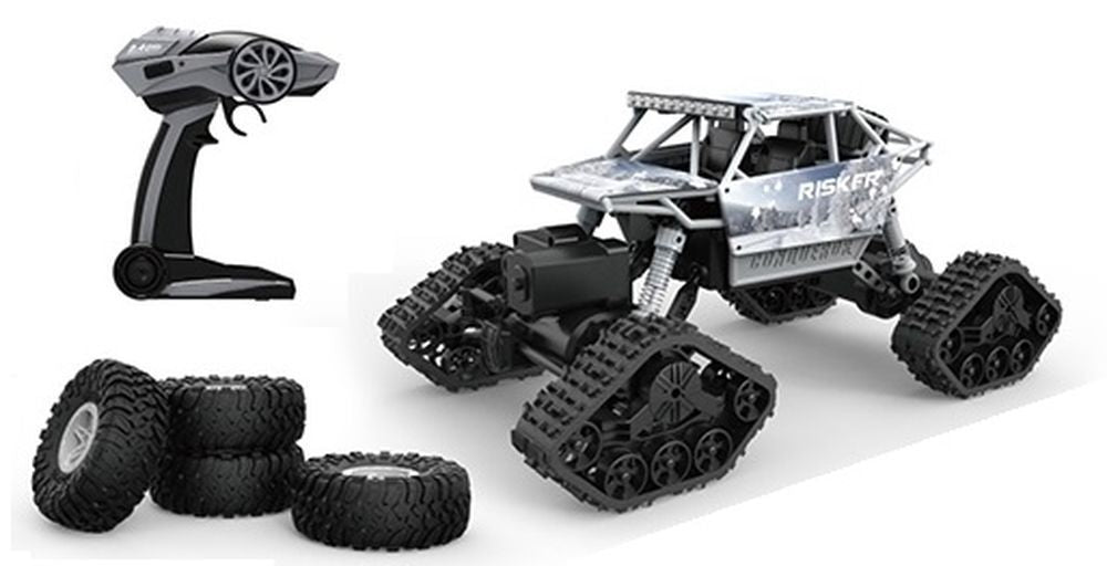 Rock Through 1:18 Remote Control Off Roader With Tracks Silver