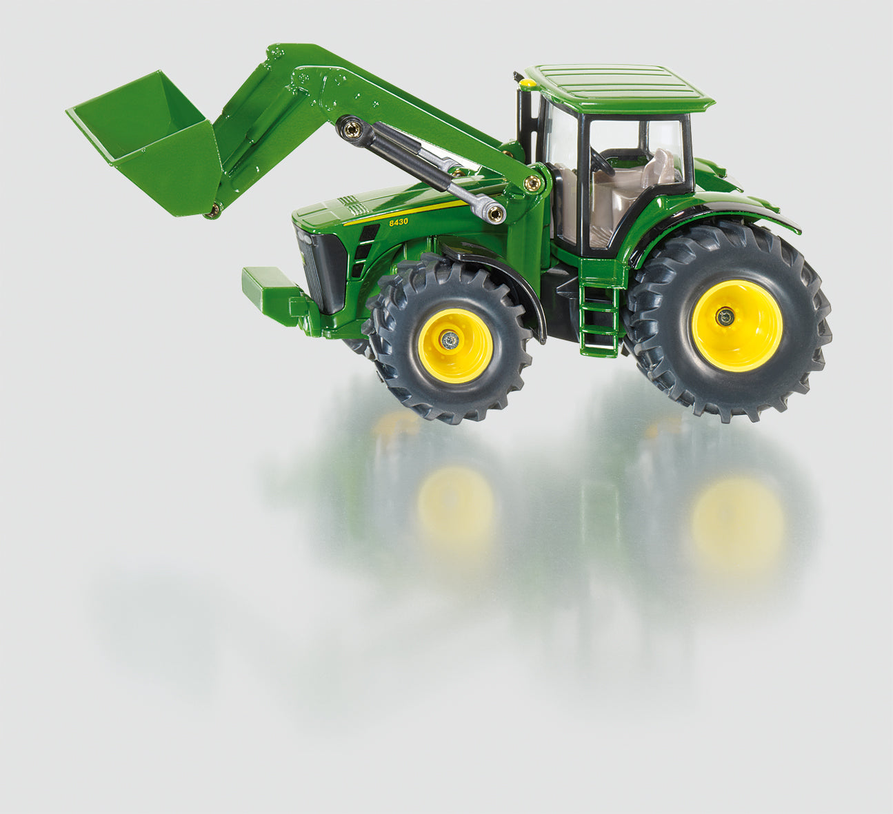 Trattore Siku 1843 John Deere Con Pala Caricatrice Frontale E Rimorchio A 3 Assi – Scala 1:87, HO