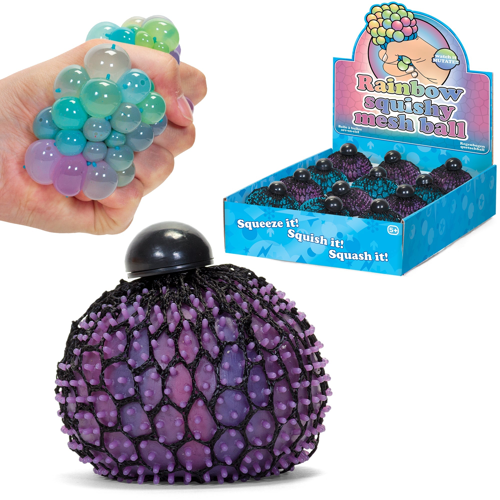 Tobar Rainbow Squishy Mesh Ball Assorted Styles – Toyworld NZ