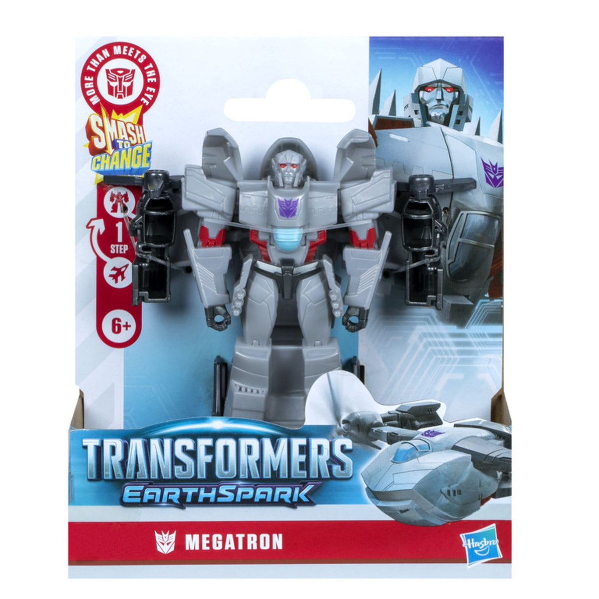 Transformers EarthSpark – Figura Megatron Deluxe Class 12.5 Cm, Robot A Avión Blindado, Con Pieza Para Figura Extra
