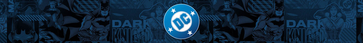 DC Comics action figure toys collection banner.