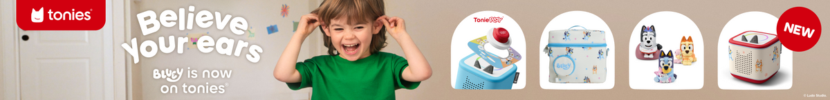 Tonies Bluey products available now at Toyworld NZ