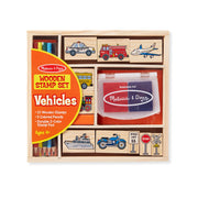 Melissa & Doug Wooden Stamp Set Vehicles