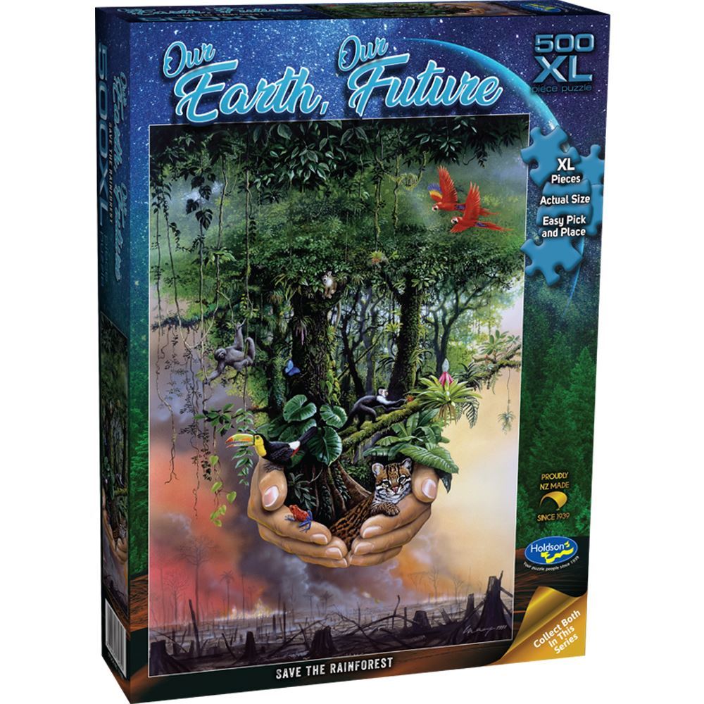Our Earth Our Future 500 Piece Xl Puzzle Save The Rainforest