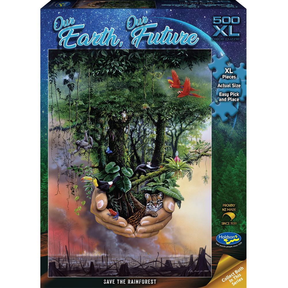 Our Earth Our Future 500 Piece Xl Puzzle Save The Rainforest