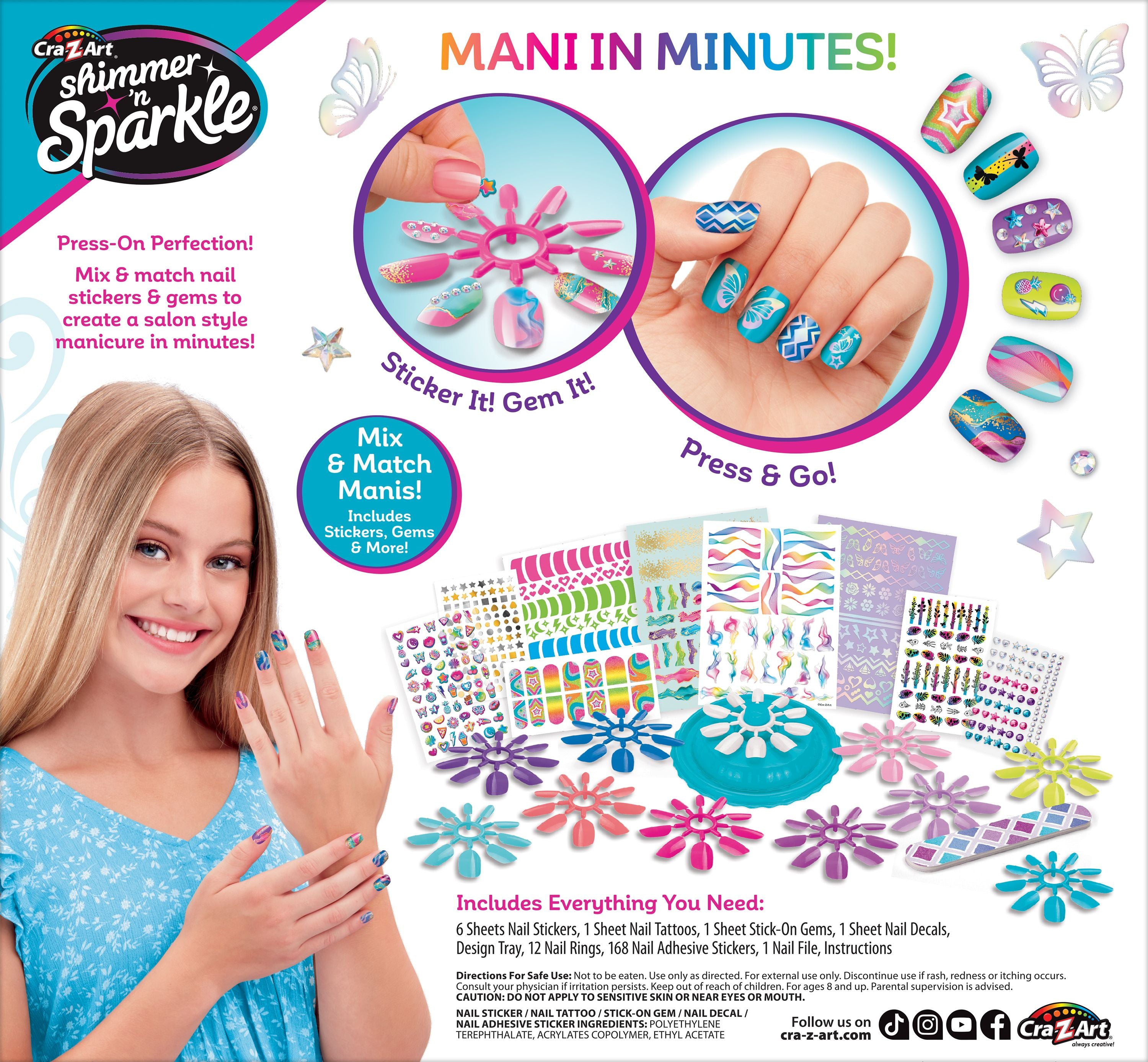 Cra-Z-Art Shimmer 'N Sparkle Trendy Tips Nail Expressions