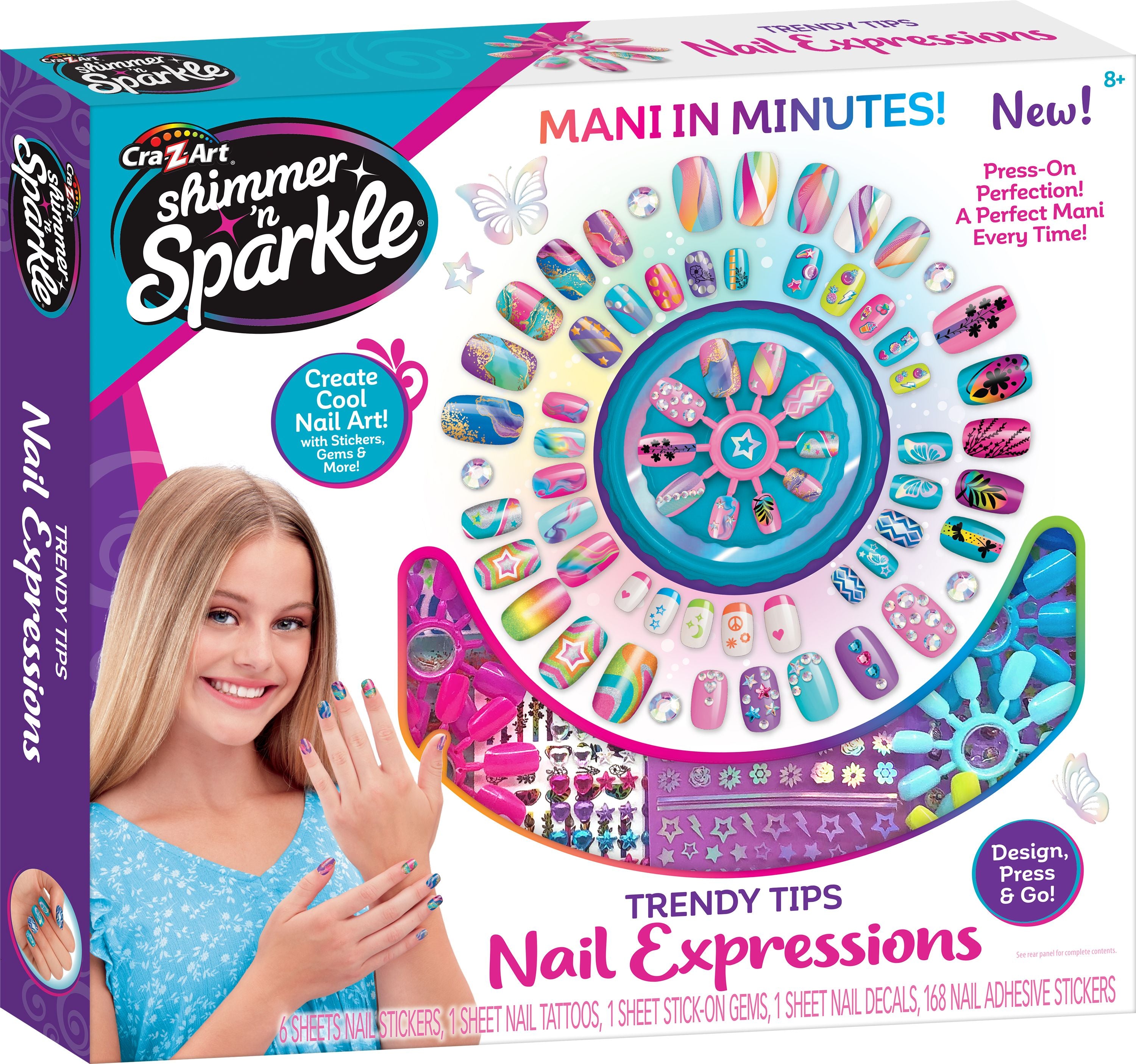Cra-Z-Art Shimmer 'N Sparkle Trendy Tips Nail Expressions