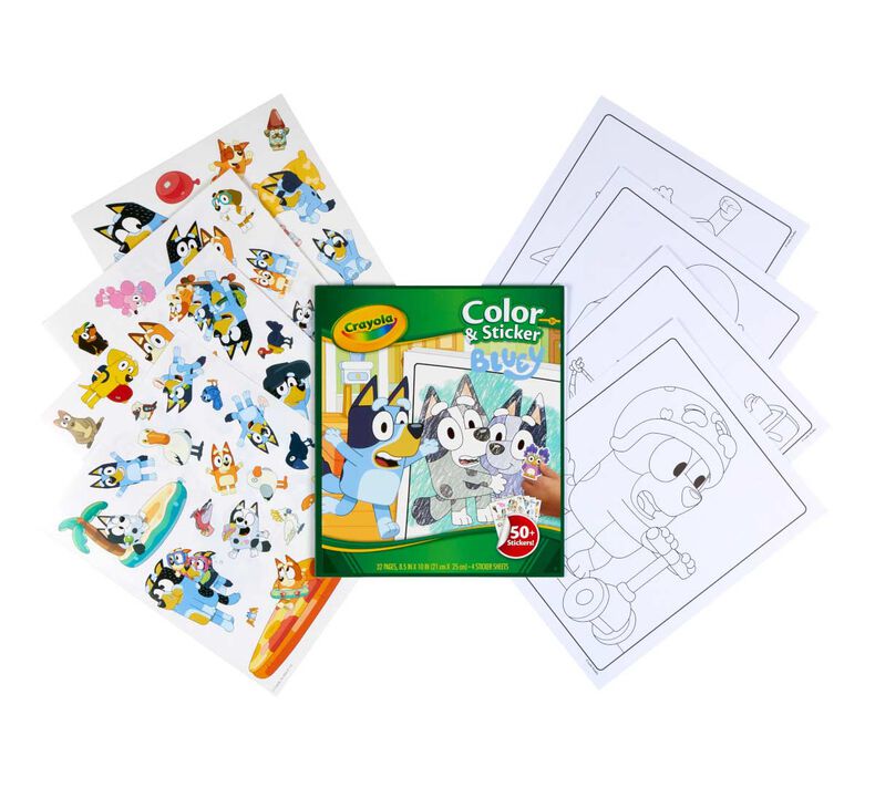 Crayola Colour & Sticker Book Bluey - Toyworld NZ