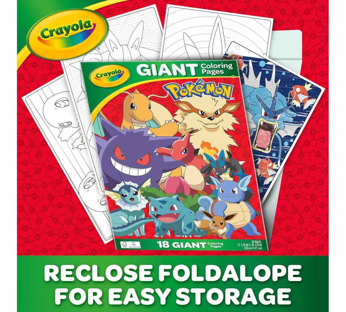 Crayola Giant Coloring Pages Pokemon – Toyworld NZ