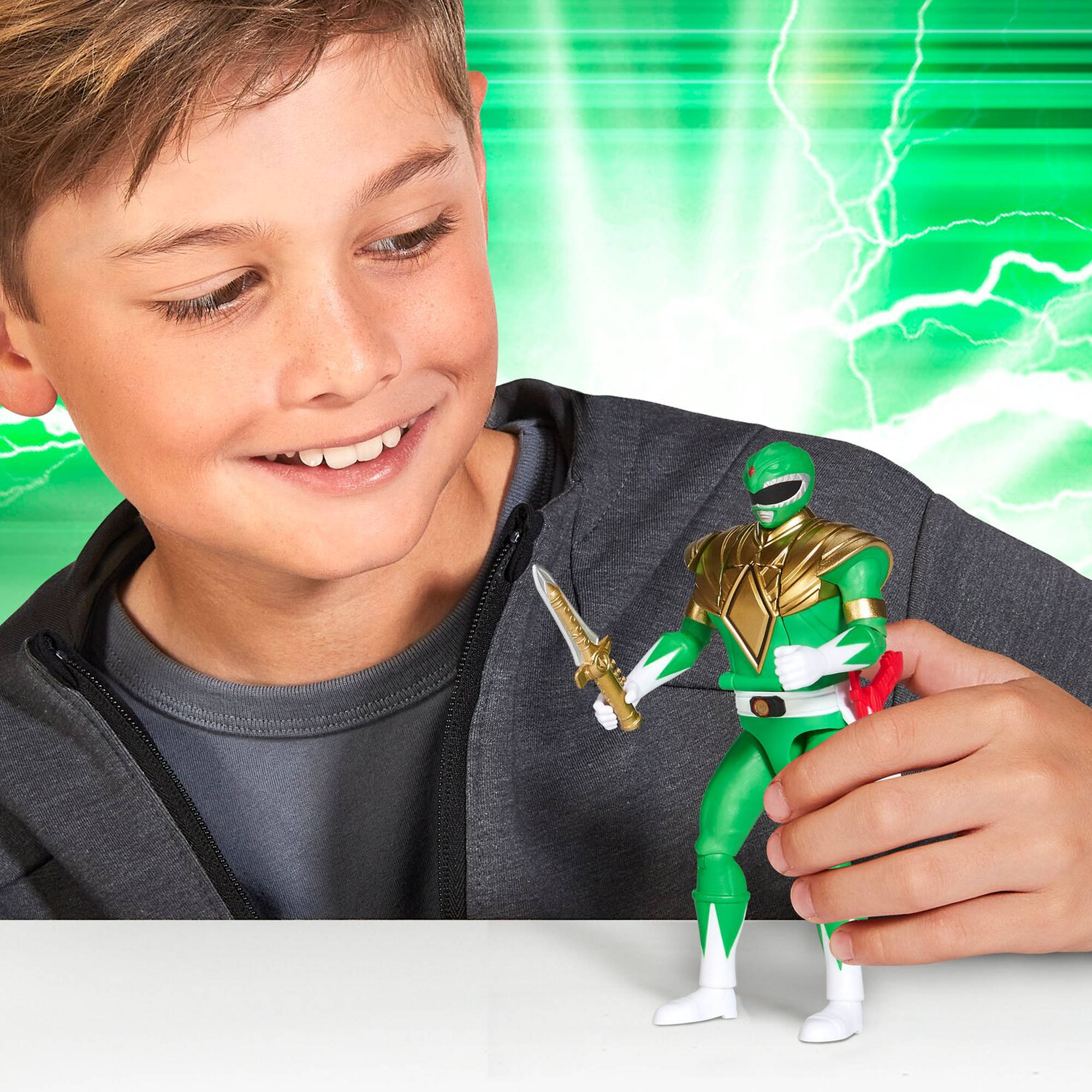Mighty Morphin Power Rangers Auto-Morphin Figures - Green Ranger