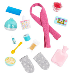 OUR GENERATION ACCESSORY SET CARE DAY SICK AT HOME CART SET