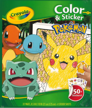 Crayola Colour & Sticker Book Pokemon