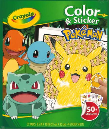 Crayola Colour & Sticker Book Pokemon