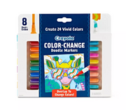 Crayola Doodle & Draw Colour Change Markers 8 Pack