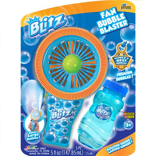 JA-RU BLITZ BUBBLES FAN BUBBLE BLASTER ASSORTED STYLES