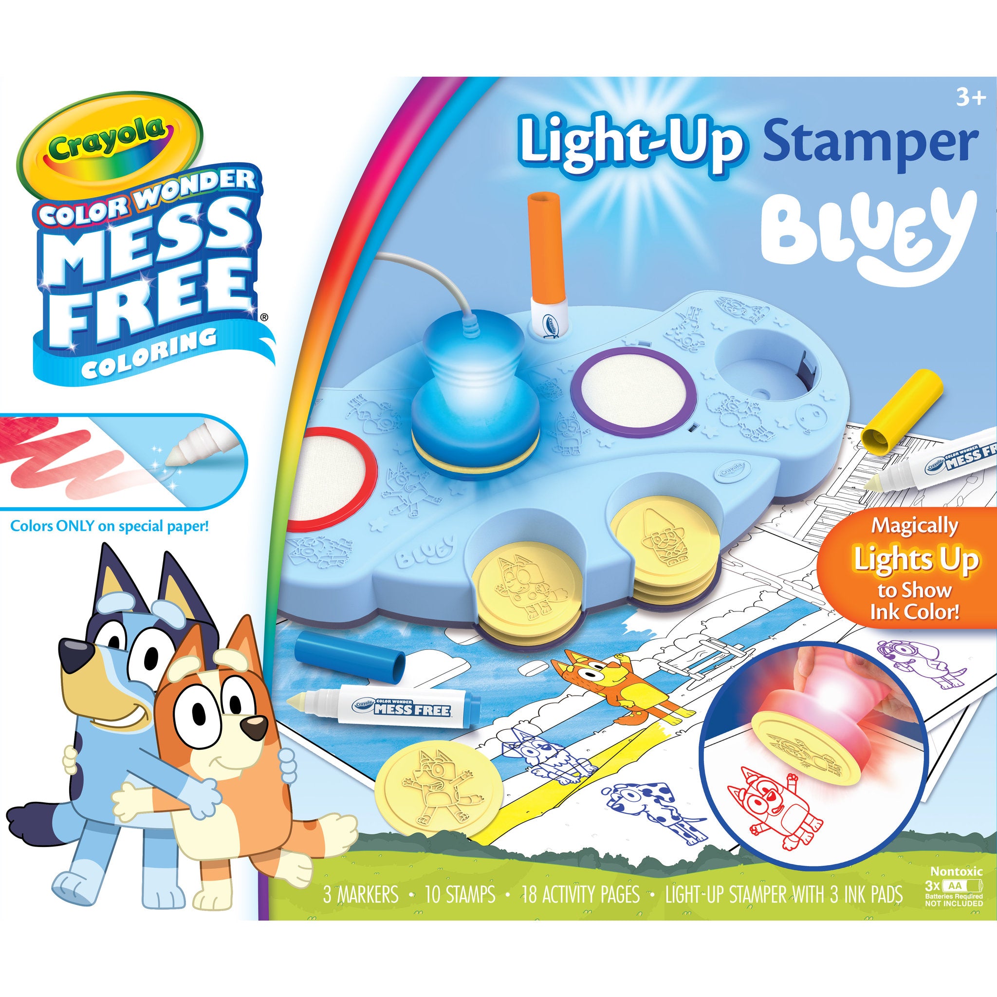 Crayola Color Wonder Magic Light Up Stamper Kit Bluey