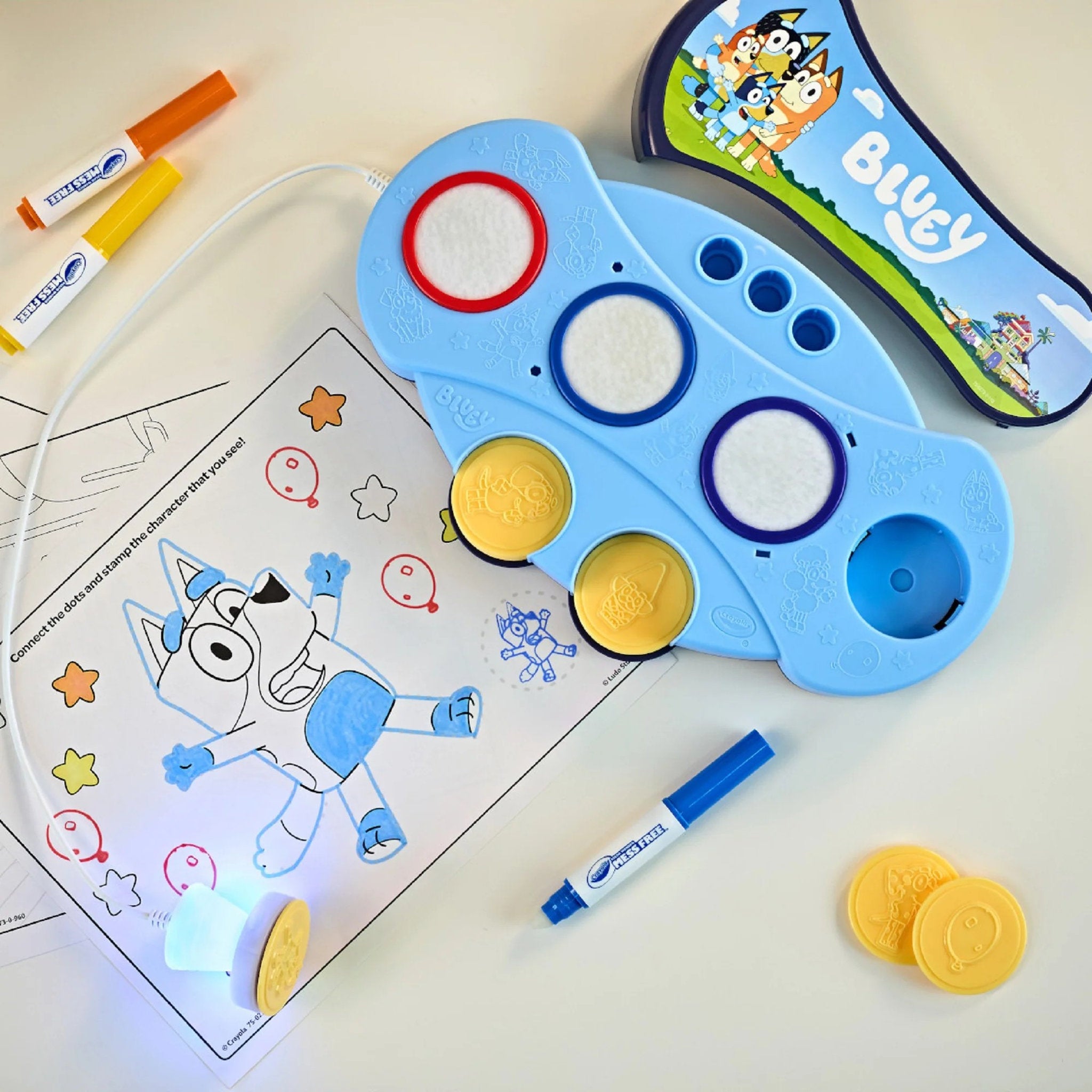 Crayola Color Wonder Magic Light Up Stamper Kit Bluey