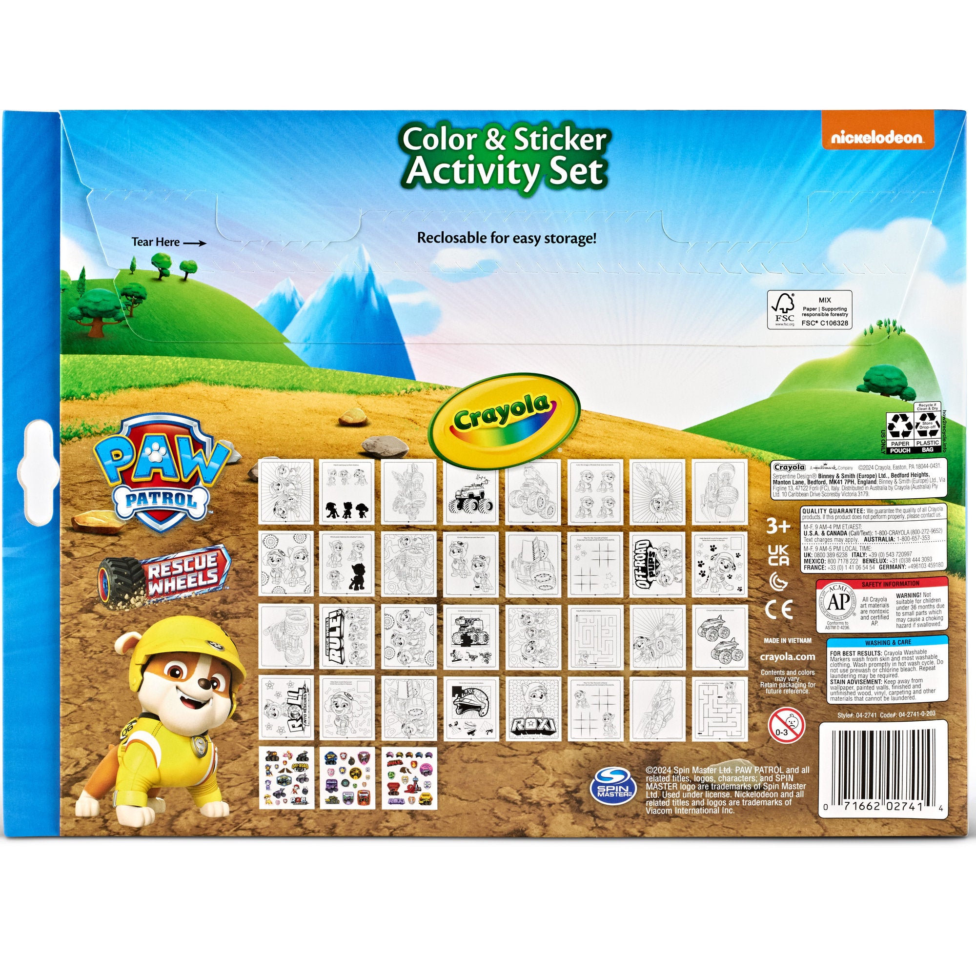 Crayola Color & Sticker Activity Set - Paw Patrol