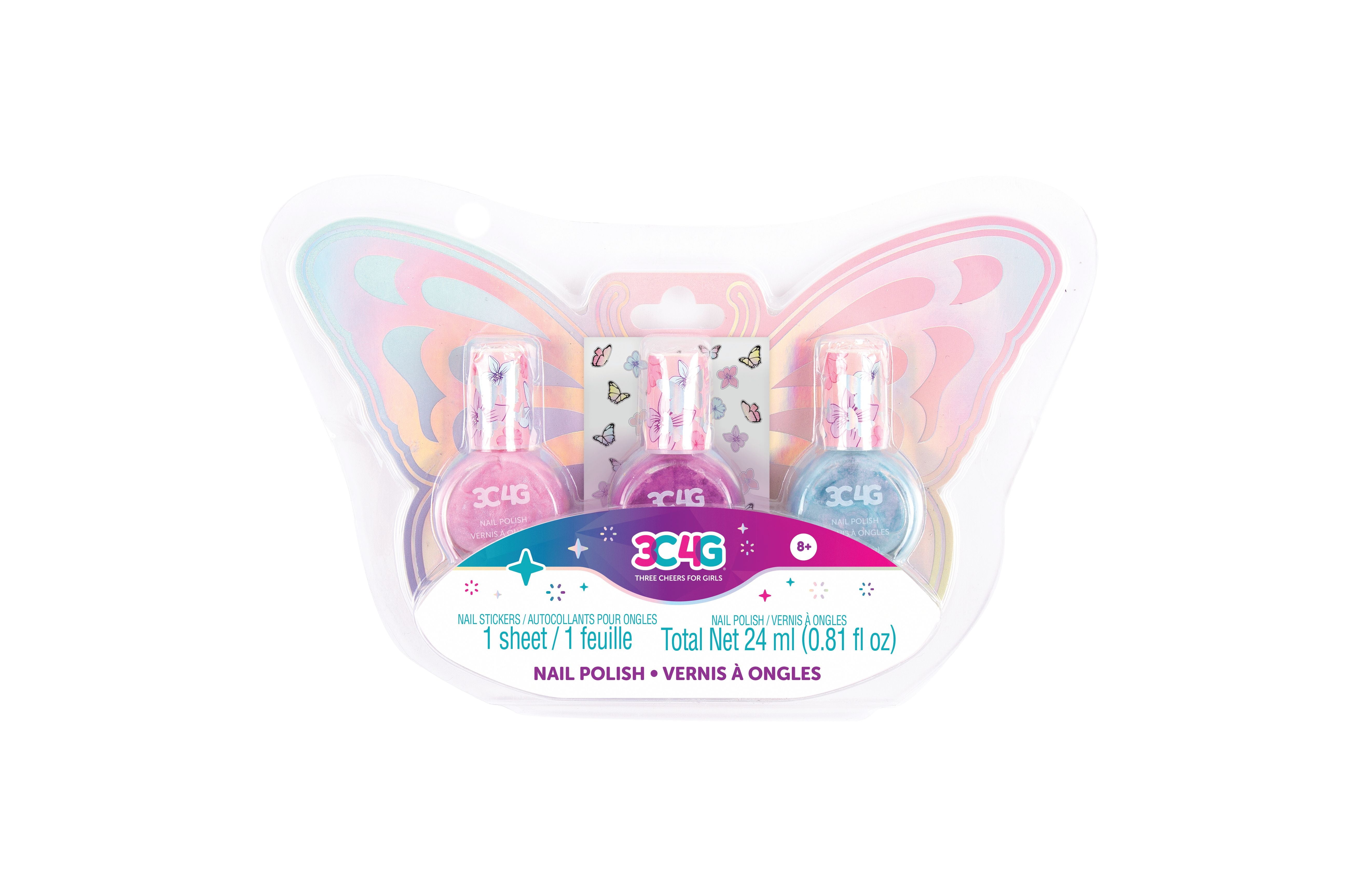Make It Real Three Cheers For Girls Butterfly Nail Polish Trio Pack