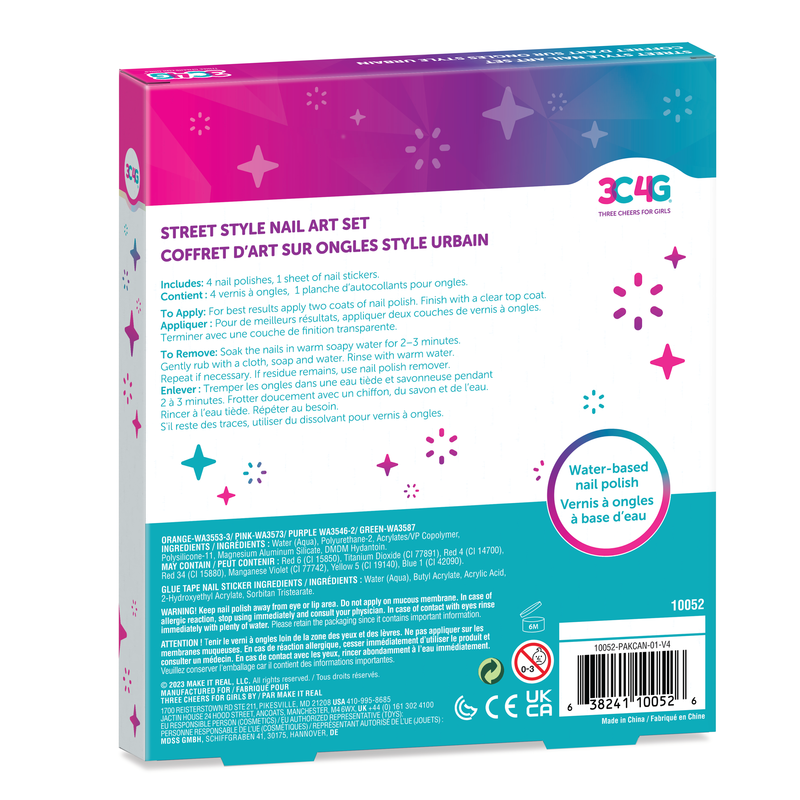 Graffiti Nail Polish And Nail Sticker Set