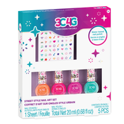 Graffiti Nail Polish And Nail Sticker Set