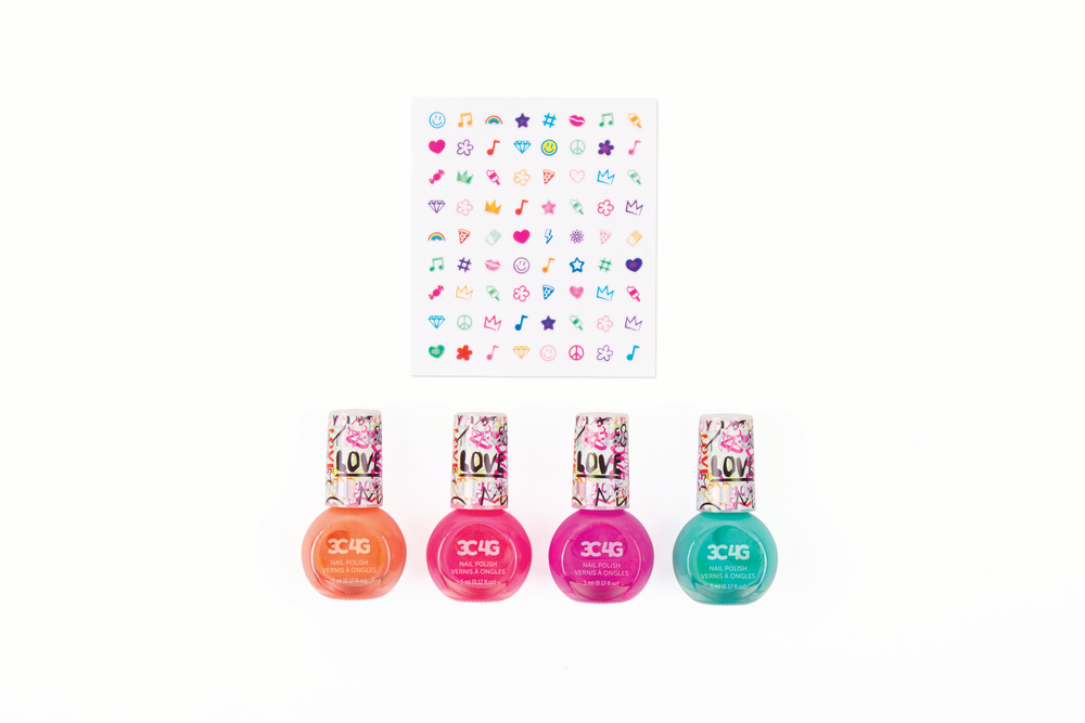 Graffiti Nail Polish And Nail Sticker Set