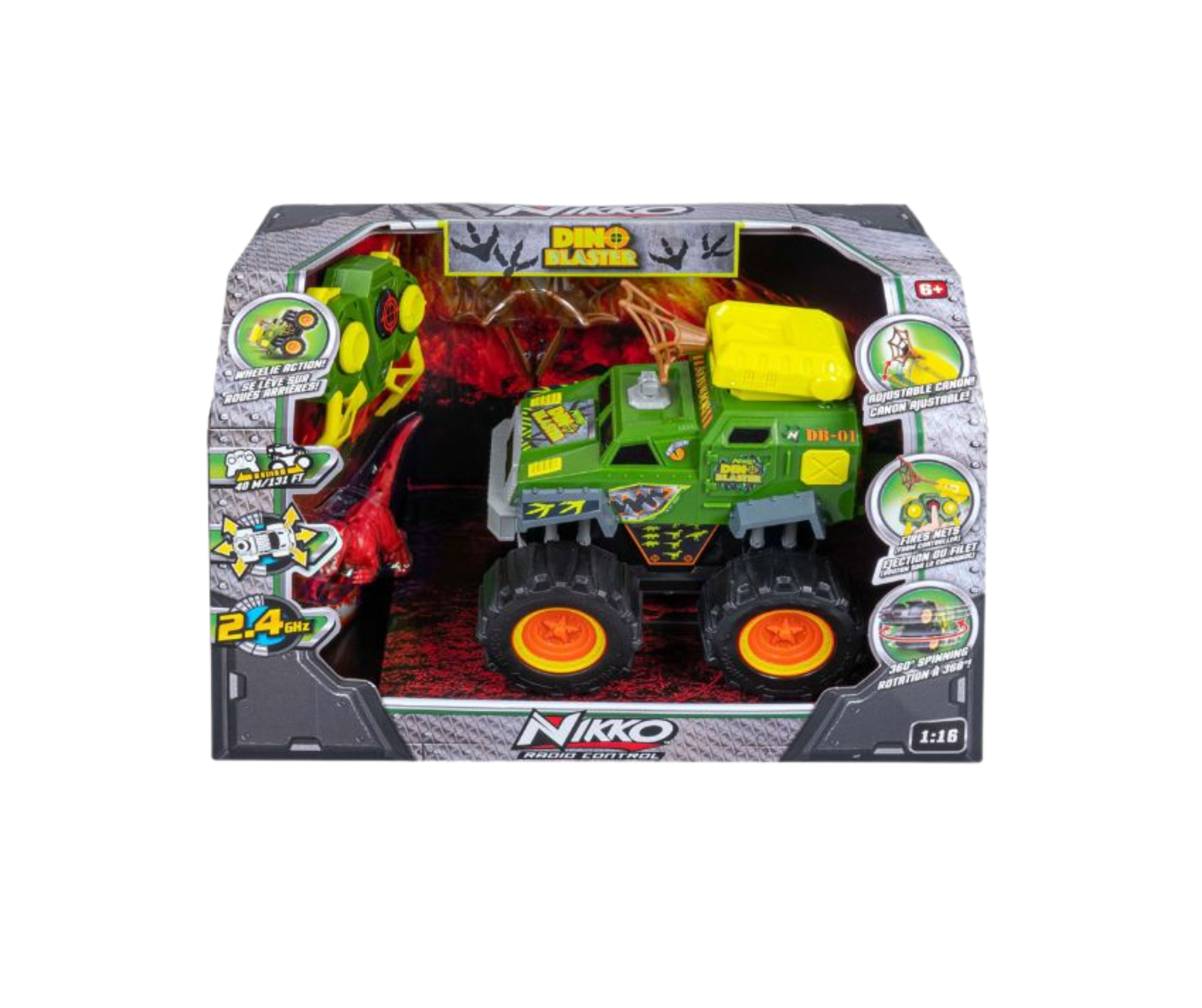 Nikko 1:16 2.4Ghz Radio Control Dino Blaster Green