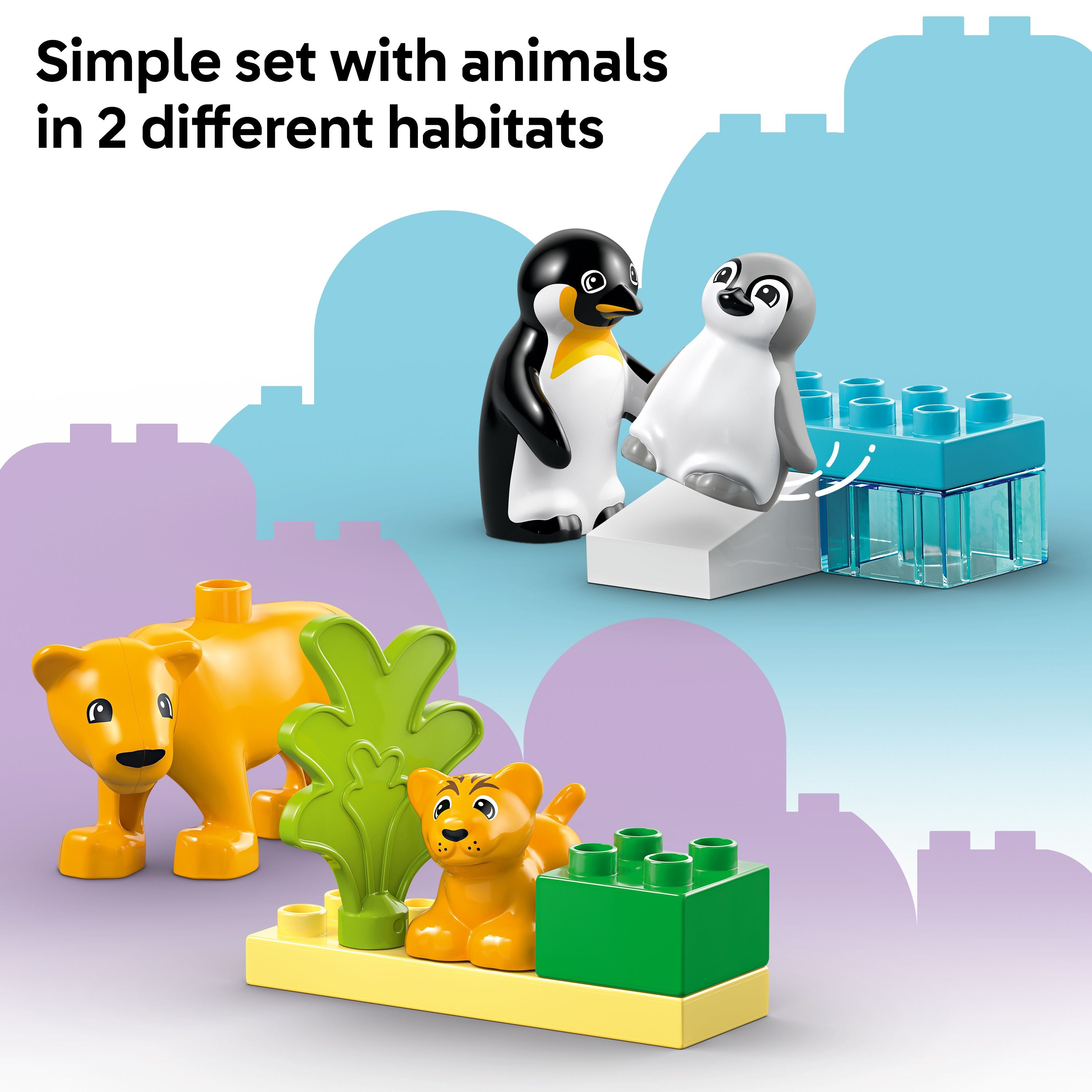LEGO 10442 DUPLO Wild Animal Families: Penguins & Lions