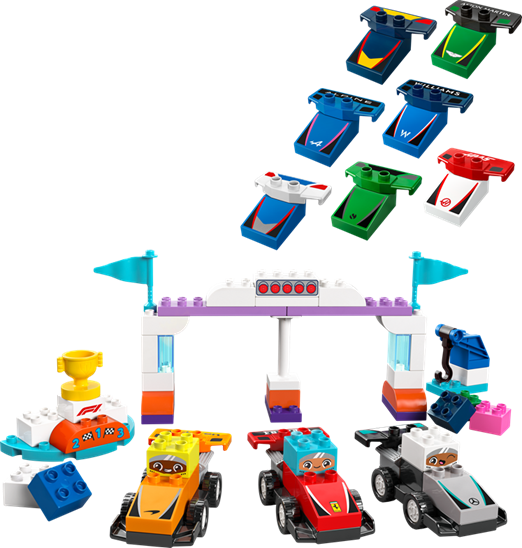 LEGO 10445 DUPLO F1 Team Race Cars & Drivers