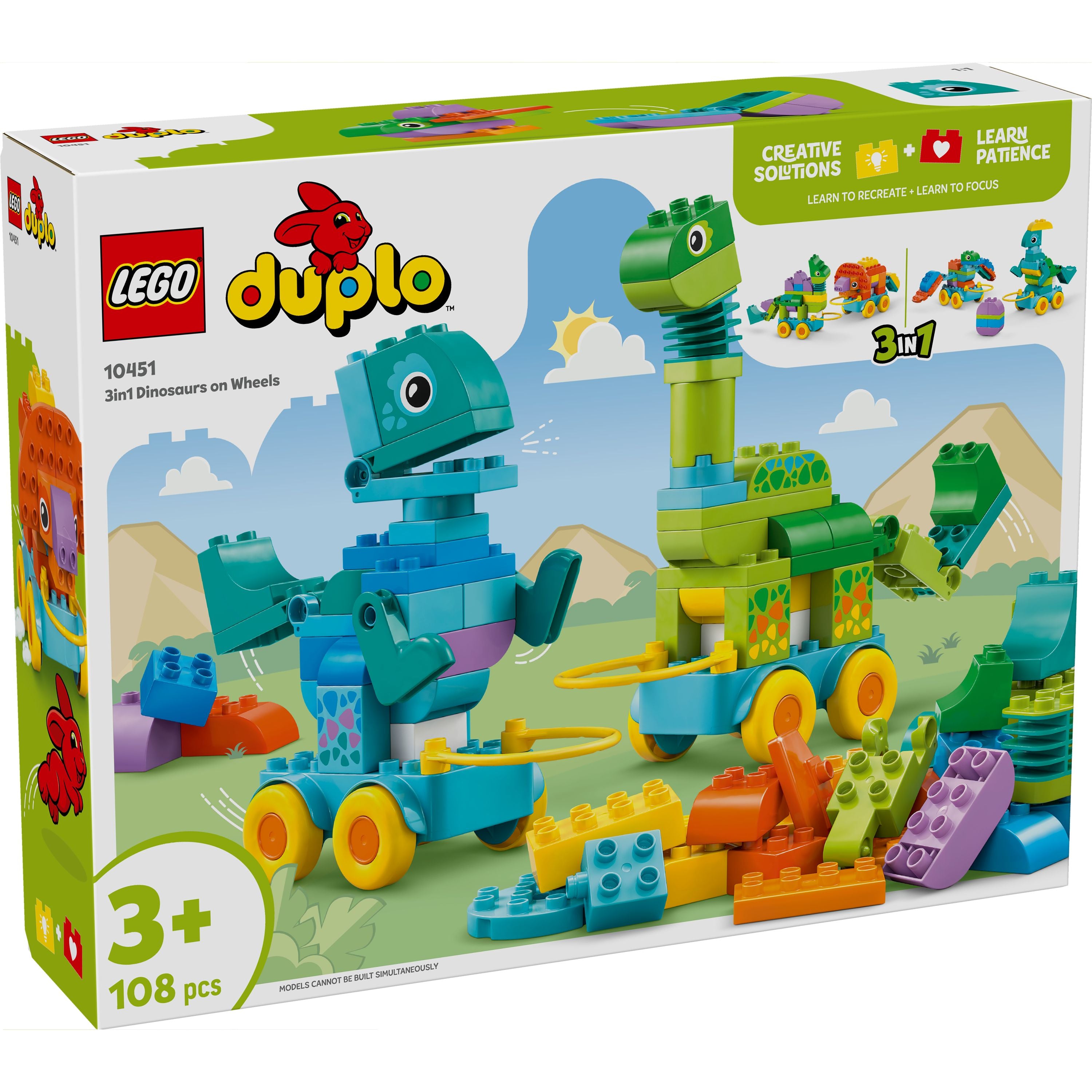 LEGO 10451 DUPLO Town 3in1 Dinosaurs on Wheels