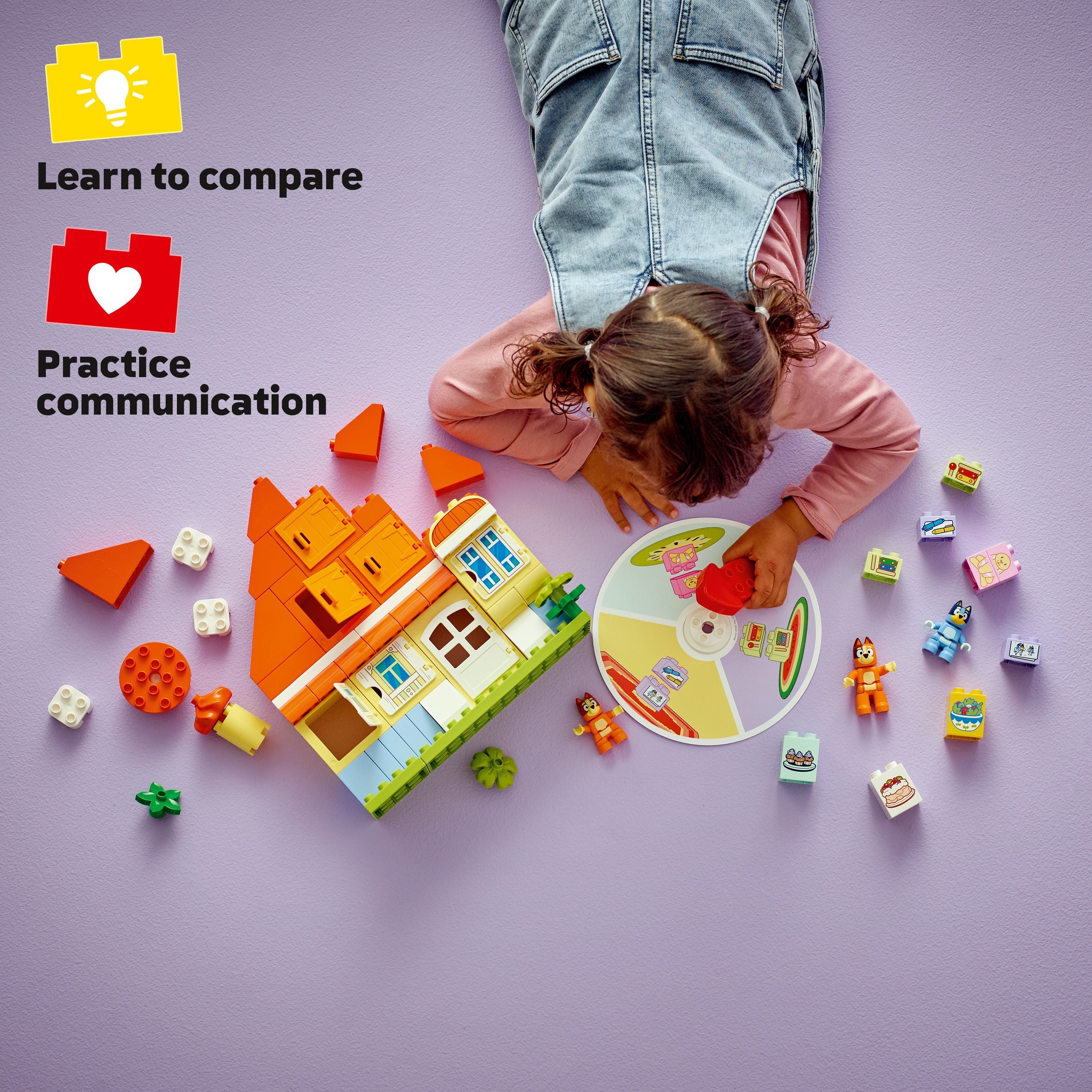 LEGO 10459 DUPLO Bluey: Bluey’s Family House with Memory Game