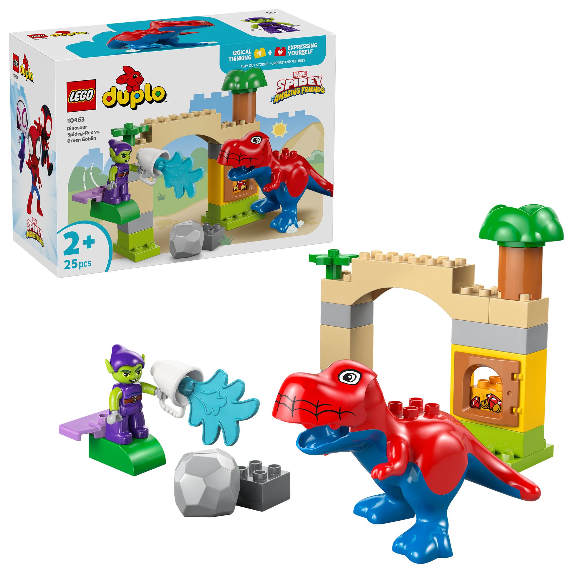 LEGO 10463 Duplo Disney Dinosaur Spidey-Rex vs. Green Goblin - Toyworld NZ