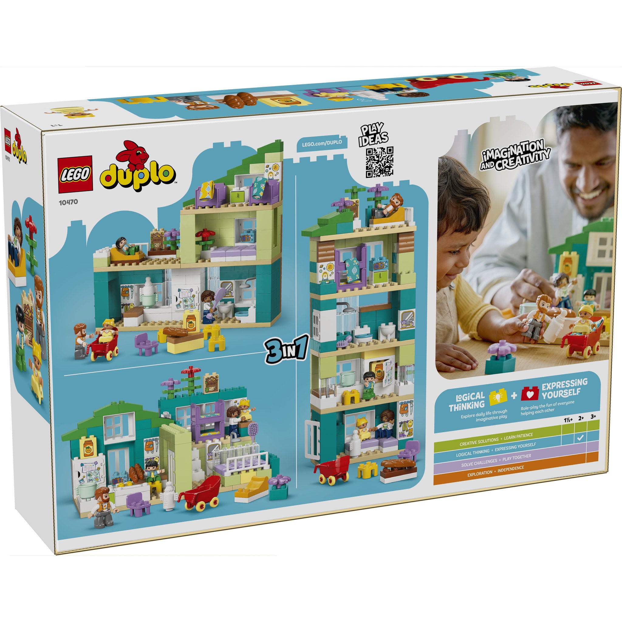 LEGO 10470 DUPLO Town 3 In 1 Modern Family House With Figures