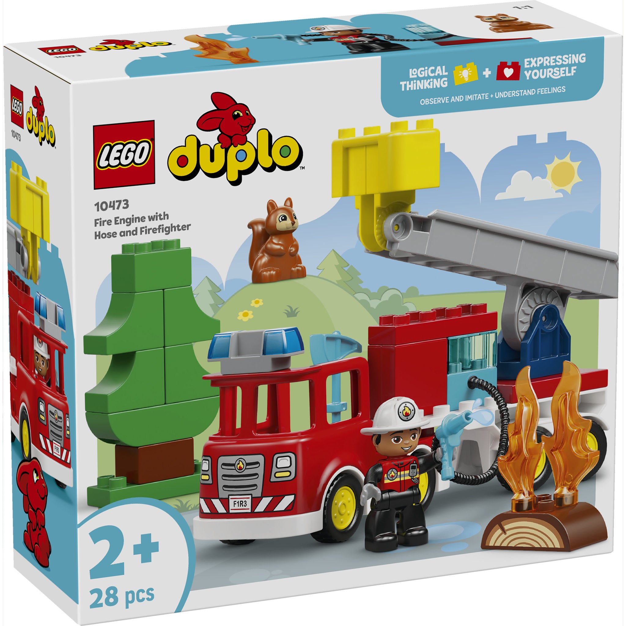 LEGO 10473 DUPLO Fire Truck With Hose And Firefighter