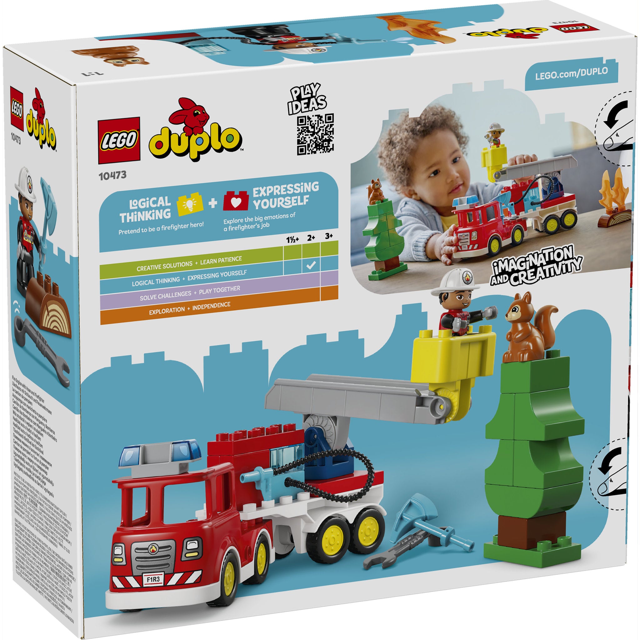 LEGO 10473 DUPLO Fire Truck With Hose And Firefighter