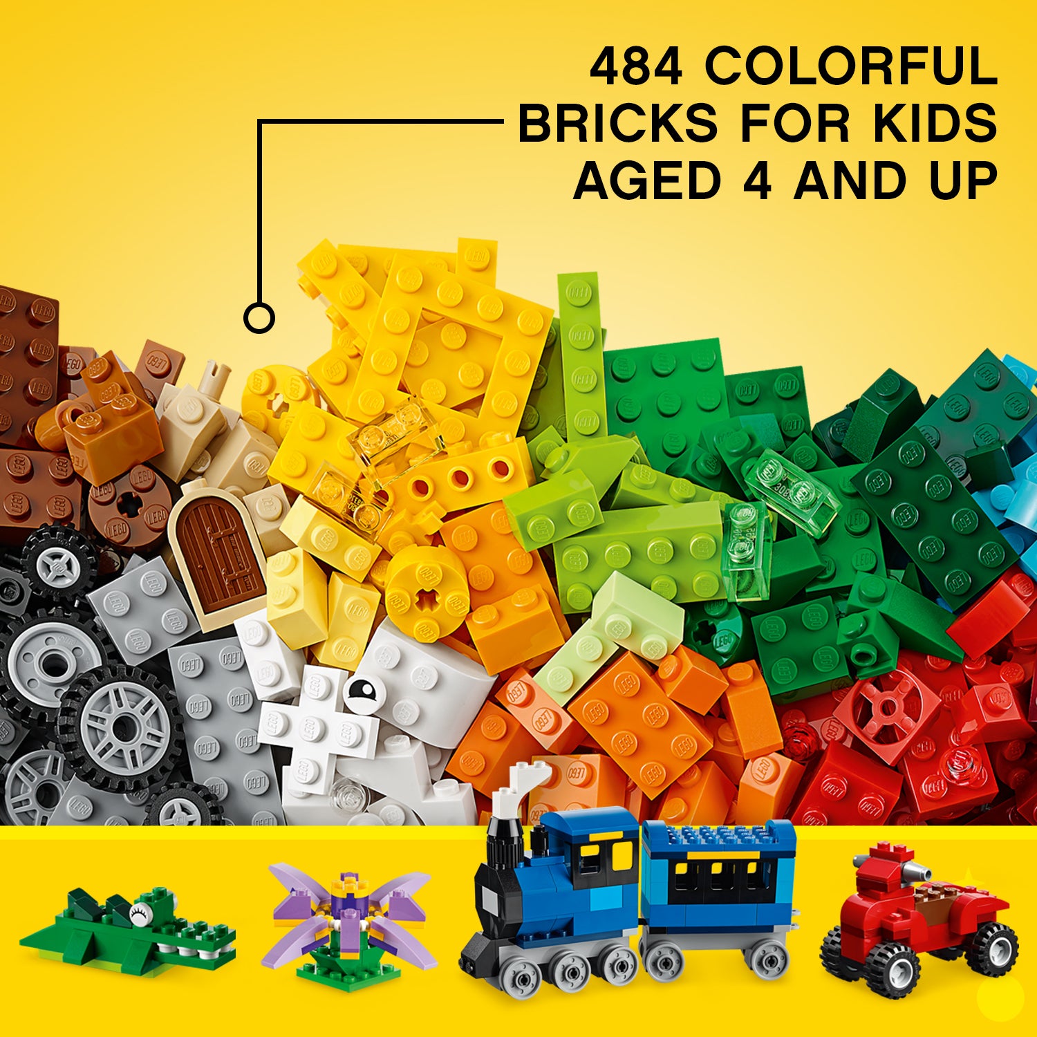 LEGO 10696 Classic Medium Creative Brick Box 484 Piece – Toyworld NZ