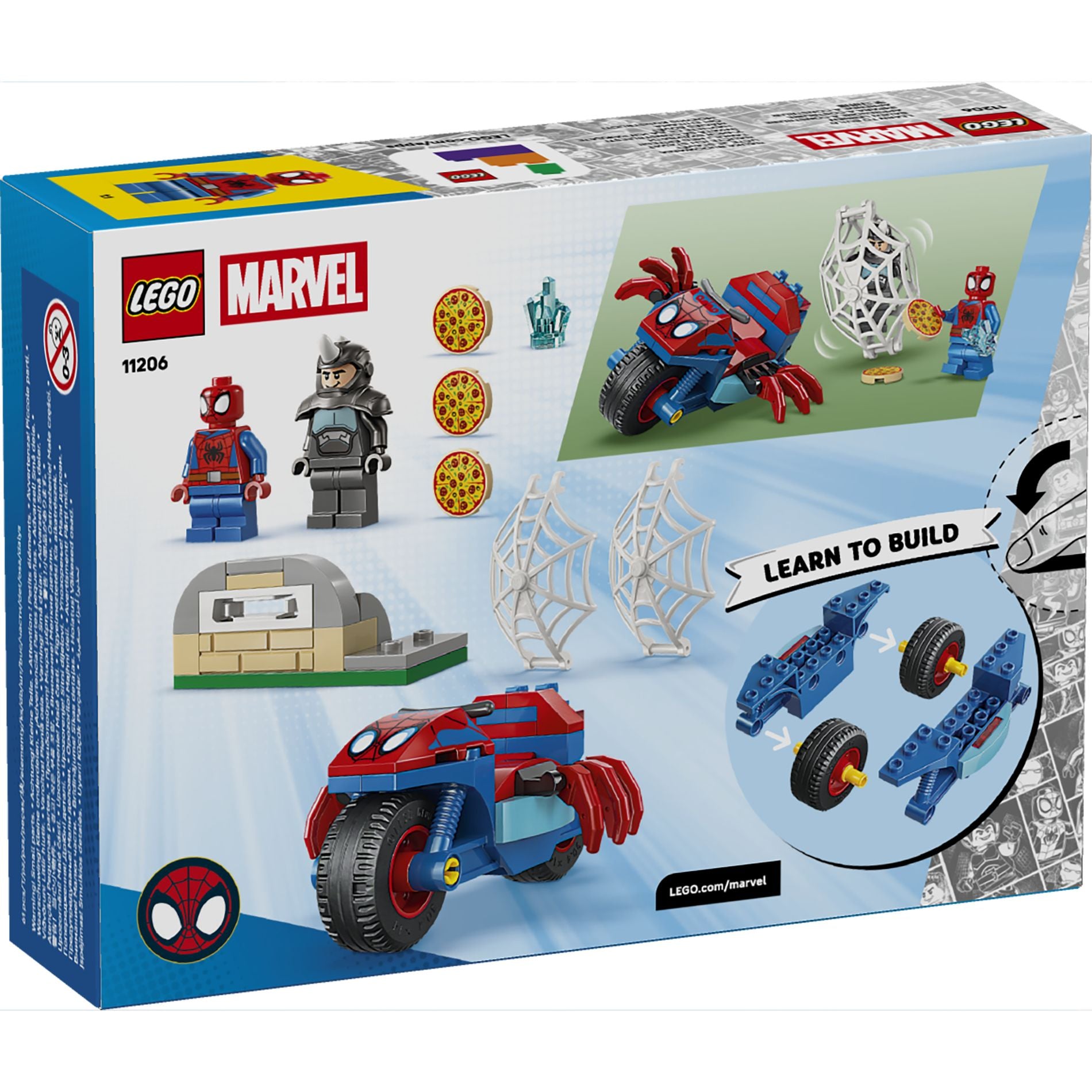 LEGO 11206 Marvel Spidey And His Amazing Friends Spidey On his Motorcycle vs. Rhino