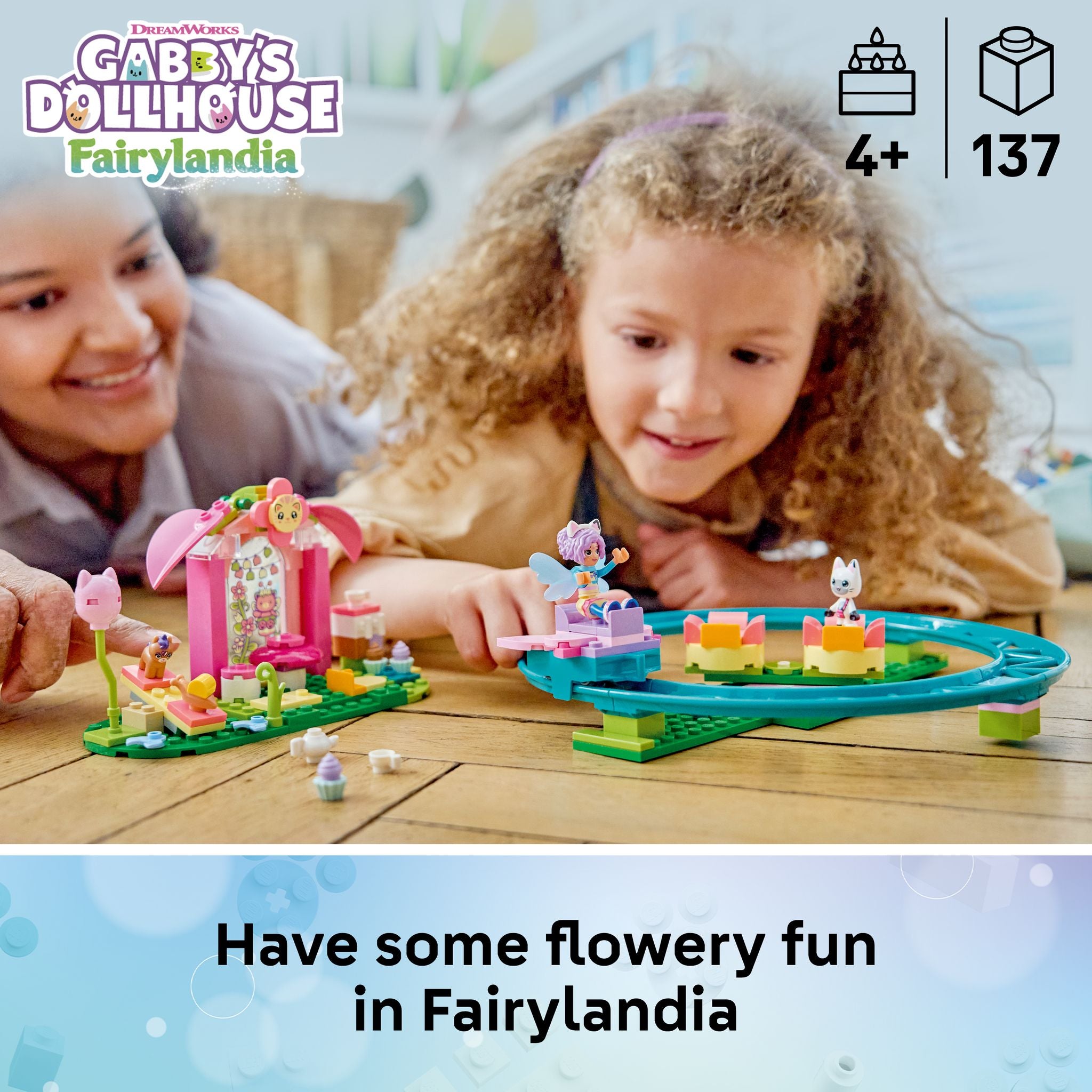 LEGO 11214 Gabby’s Dollhouse Fairy Roller Coaster and Tea Party